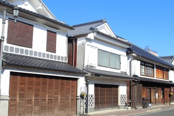 うきは市　白壁の風景