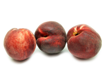 Three peach isolated