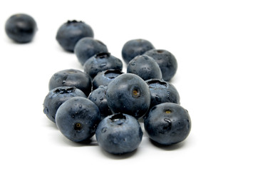 Tasty blueberries isolated