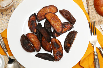 Burnt Potato Wedges