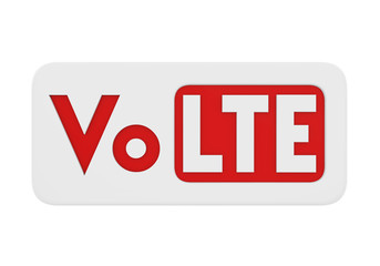 Voice over LTE Sign Isolated