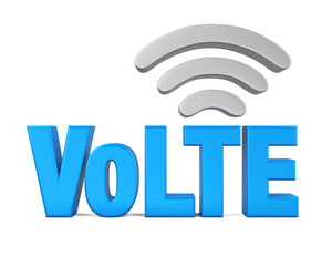 Voice over LTE Sign Isolated