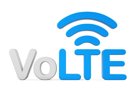 Voice over LTE Sign Isolated
