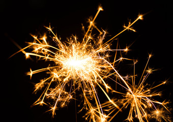 Firework light on dark background