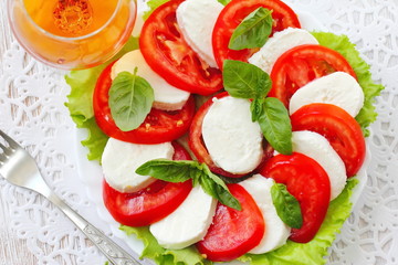 Delicious salad caprese