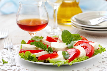 Delicious salad caprese