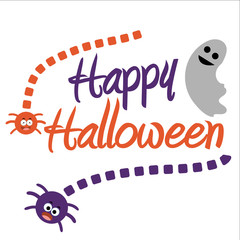 happy halloween. illustration in vector format.