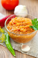 Homemade caviar made of vegetables