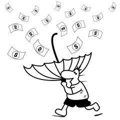 Money Rain. vector illustrator. see more images related.