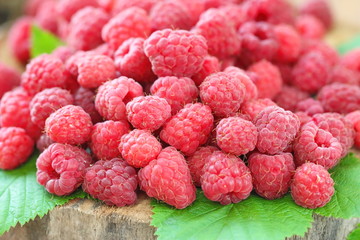 Fresh ripe raspberry