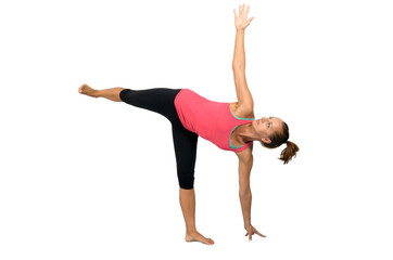 Naklejka premium Young woman doing yoga