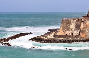 Fototapeta na wymiar The historic San Felipe del Morro fort in San Juan, Puerto Rico
