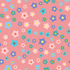 Nature spring flower wreath illustration colorful seamless pattern background vector illustration.