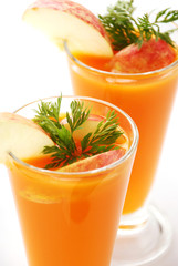 Fresh carrot juice