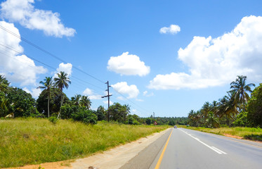 Countryside road in Mozambique