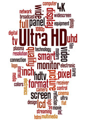 Ultra HD, word cloud concept