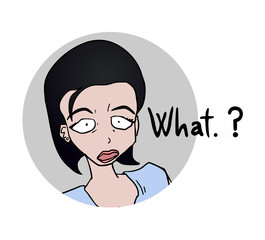 surprised woman illustration