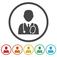 Doctor Icons set - Illustration 