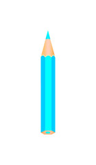 Blue wooden pencil