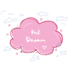 Cartoon dream cloud