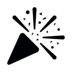 Fireworks birthday icon - New Year celebration party symbol