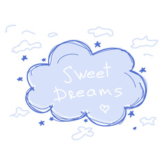Cartoon dream cloud