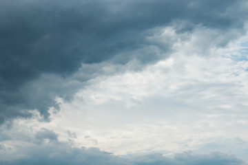 Dark sky with storm clouds