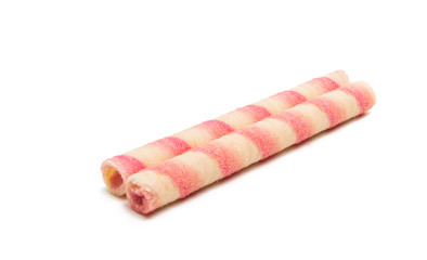 Strawberry waffle rolls