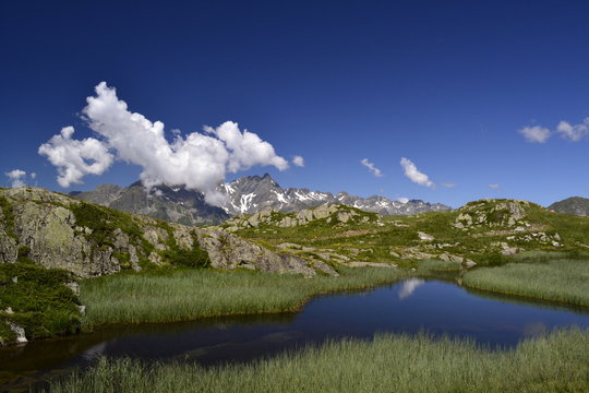 Vue depuis le lac Besson - Oz en oisans