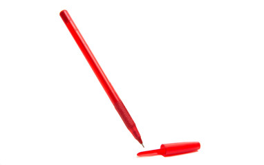 red pen isolated