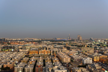 Aerial view of Dubai old town,UAE