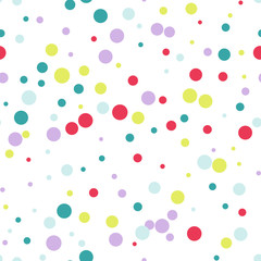 Seamless pattern of multicolored circles. Digital background for design