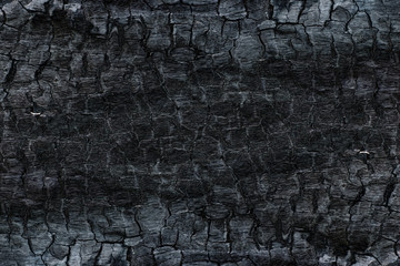 Details on the surface of charcoal.