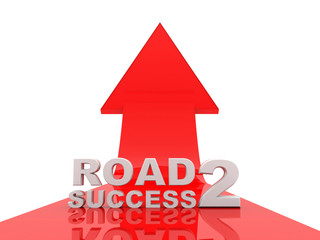 Road to Success, Business Success Concept. 3d render