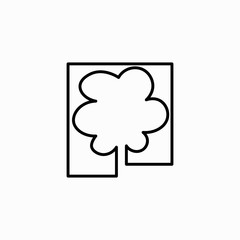 Tree vector lineart icon