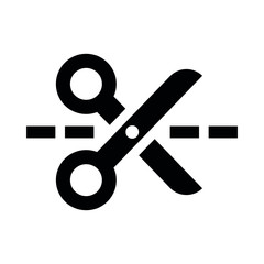 Cut scissor icon