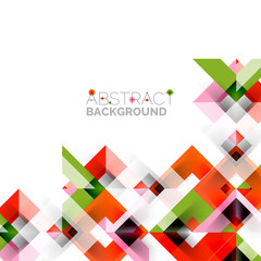 Modern square geometric pattern design on white
