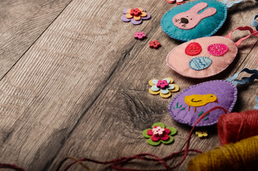 Easter bunny and egg patchwork theme