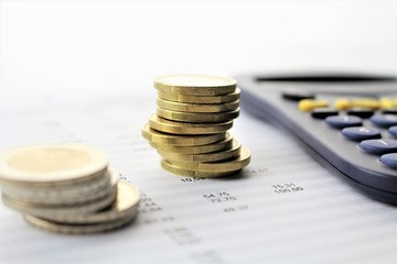 An business image with money and calculator