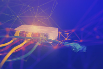 router with lan wire and glow network