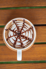 hot coffee in white cup