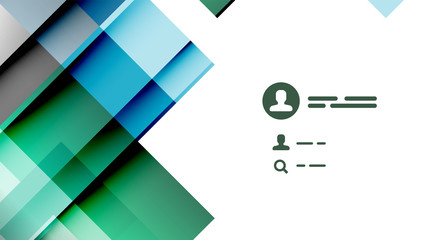 Business presentation geometric template