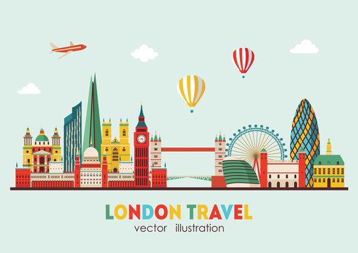 London Skyline abstract. Vector illustration - stock vector