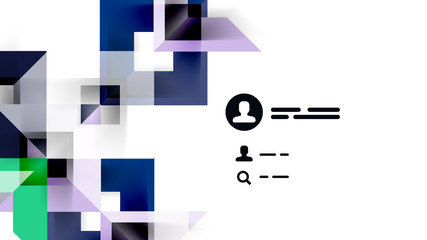 Business presentation geometric template