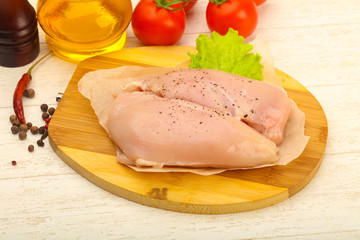 Raw chicken breast