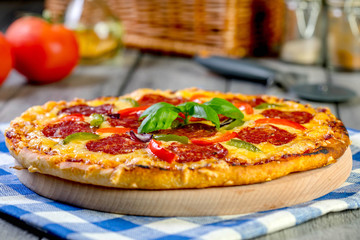 Pepperoni Pizza. Fresh homemade pizza.