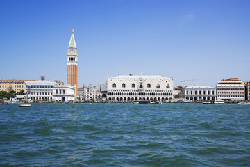 Fototapeta na wymiar Grand Canal and Doge's palace and Campanile in Piazza di San Marco, Venice, Italy