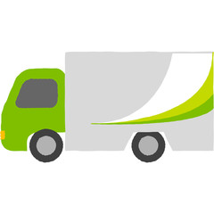 vector illustration of a delivery truck