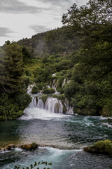 Fototapeta na wymiar Dreamy waterfalls of Croatia 