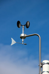 Weather station with an anemometer